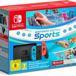 Nintendo Switch - Neon Red&Blue + Switch Sports + 12M NSO