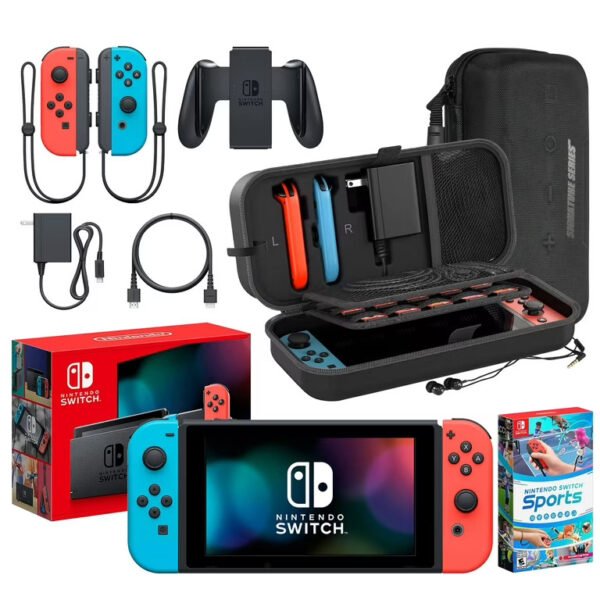 Nintendo Switch - Neon Red&Blue + Switch Sports + 12M NSO – Image 3